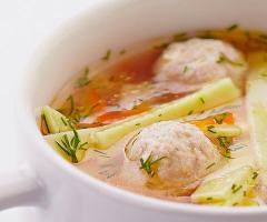 Meatballs for minced chicken soup recipe